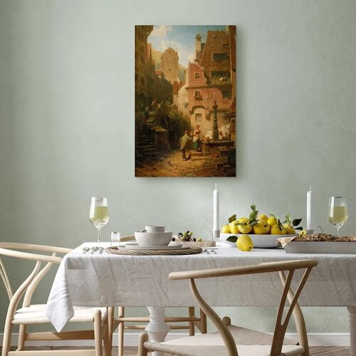  Slika - Carl Spitzweg &amp;ndash; Well-Wisher Presenting Flowers 60x90 Akustična Slike