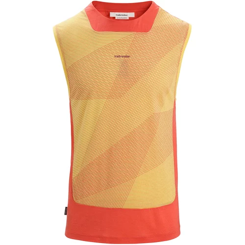 ICEBREAKER Funkcionalna majica 'ZoneKnit' svetlo rumena / oranžna