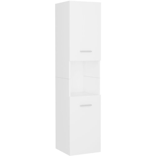 Maison Chic Kopalniška omarica - Kopalniški kabinet bela 30x30x130 cm inženirski les, (21794710) Cene