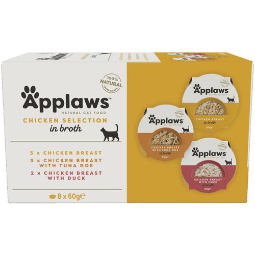 Applaws Cat Pot Selection poskusno pakiranje 8 x 60 g - Pi&scaron;čančja izbira Cijene