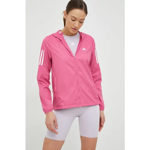Adidas Jakna za trčanje boja: ružičasta, za prijelazno razdoblje