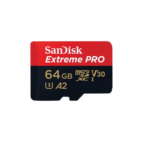  ..SanDisk Extreme Pro 64 GB 200 MB/s micro SDXC UHS-I, U3, V30, A2, C10+ SD Adapter Slike