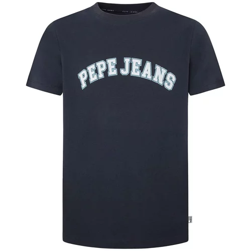 PepeJeans Majica 'CLEMENT' noćno plava / svijetloplava / bijela