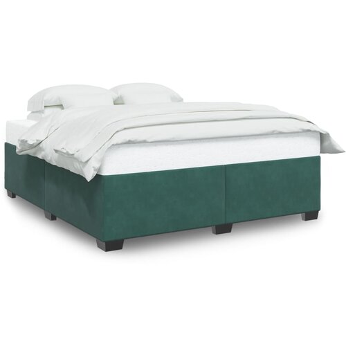 VidaXL Posteljni okvir temno zelen 180x200 cm žamet Slike