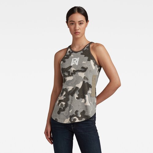 G-star Tank top - AOP camo RAW tank green Slike