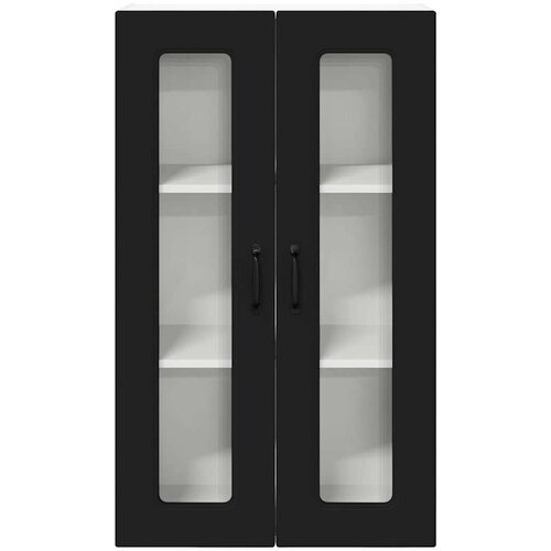 VidaXL zidni kuhinjski ormarić crna 60 x 31 x 100 cm konstruirano drvo Slike