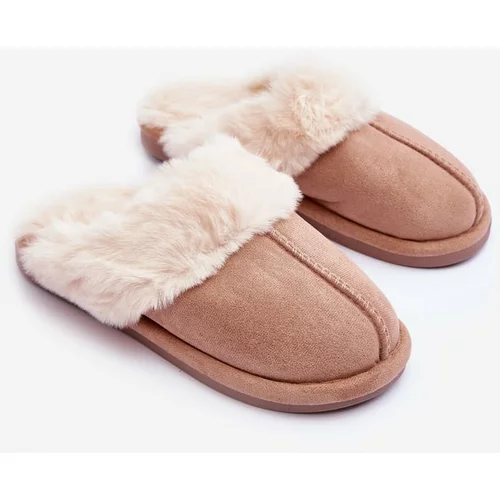 Kesi Women's slippers Slippers with fur Beige Pinky