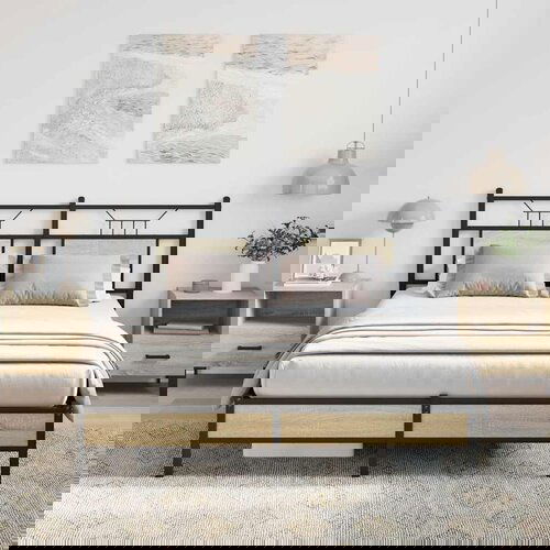 vidaXL Okvir kreveta bez madraca boja hrasta sonome 140x190 cm drveni Cijene