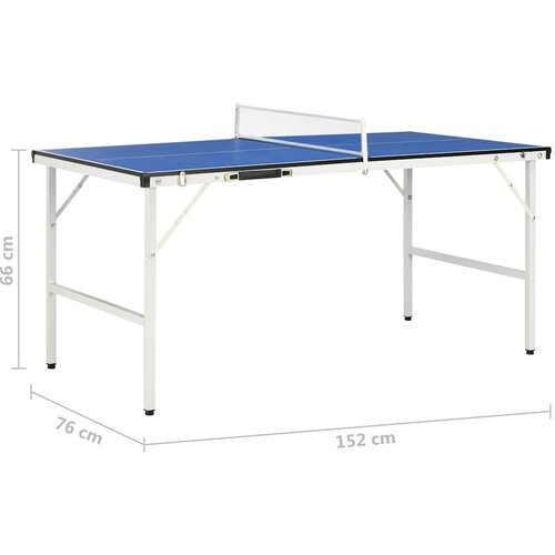  Stol za ping-pong od 5 stopa s mrežom 152x76x66 cm plavi Slike