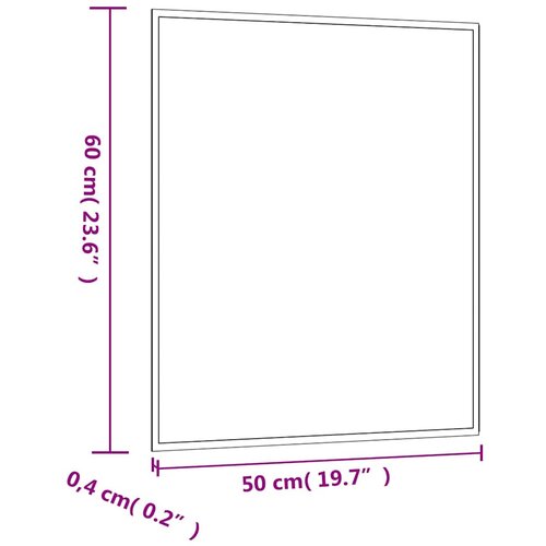  Zidno ogledalo 50 x 60 cm stakleno pravokutno Slike