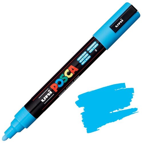 POSCA Uni flomaster; konica 1,8-2,5 mm; svetlo moder, (21839368) Slike