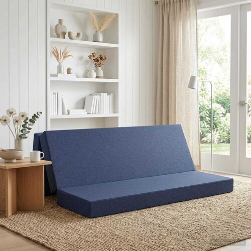 SOFA na razvlačenje 200 x 67 x 45 cm Plava Slike