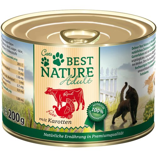 Best Nature Varčno pakiranje Cat Adult 12 x 200 g - Govedina, puran in korenje Cene