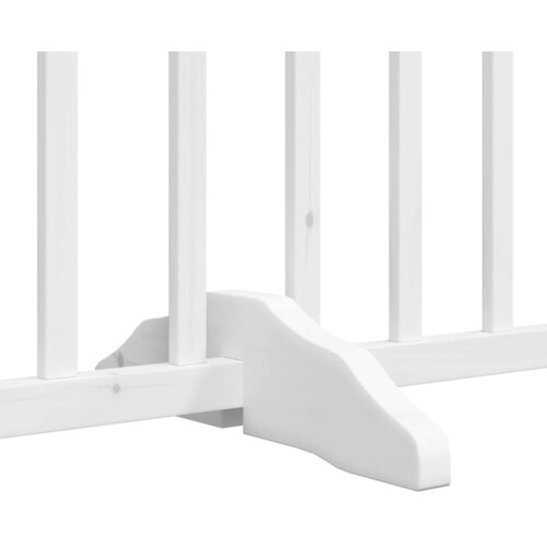  Vrata za pse s vrata&amp;scaron;cima 9 panela sklopiva 450 cm drvo topole Bijela 50 x 90 x 2 cm Slike