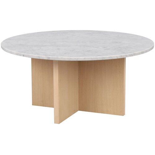 Rowico Bela okrogla mizica iz marmorja 90x90 cm Brooksville - Rowico Cene