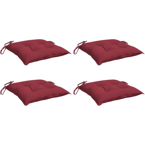  Jastuci za stolice 4 kom boja vina 40x40x7 cm tkanina Oxford Slike