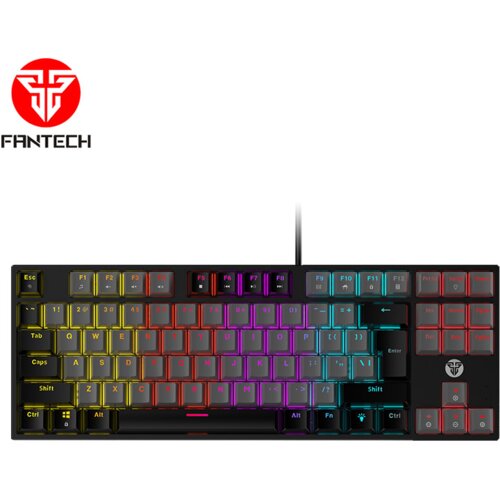  Tastatura mehanicka gaming fantech MK876 rgb atom tkl siva (red switch) Cene