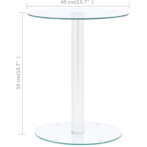  Stolić za kavu prozirni 40 cm od kaljenog stakla Slike