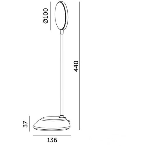  LED punjiva stolna lampa VISUA sa prigu&amp;scaron;iva LED/5W/5V 3000-5000K crna Slike