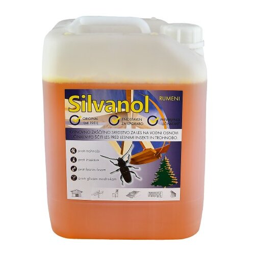 SILVANOL Za&amp;scaron;čitni premaz za les Silvanol (rumeni, 10 kg) Slike
