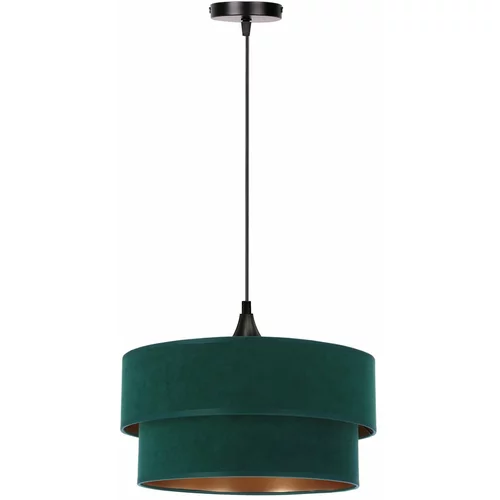 Candellux Lighting Modrozelena viseča svetilka s tekstilnim senčnikom ø 35 cm Scopello –