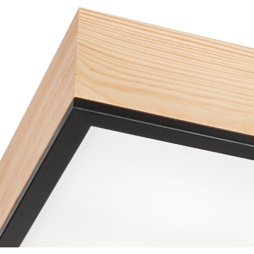  plafonska svetiljka natural square 4xE27/15W/230V 39x39 cm borovina/crna Slike