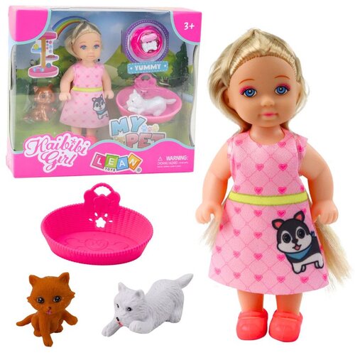 Mini set za lutke s krevetom za psa i mačića i zdjelicom za hranu Cene
