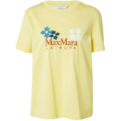Max Mara Leisure Majica 'OBLIQUA' plava / smeđa / žuta / bijela