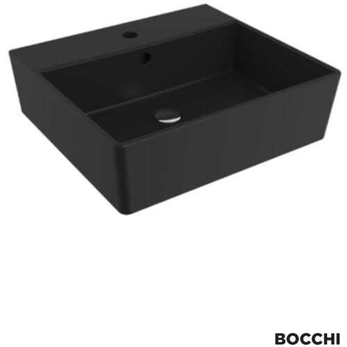 Bocchi lavabo nadgradni crni milano 50,5x45cm Slike