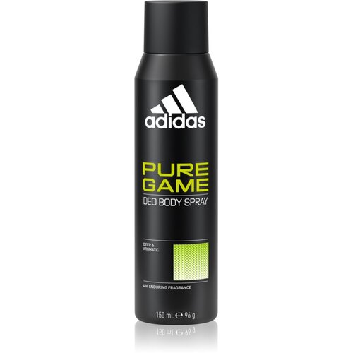 Adidas Pure Game Deo Body Spray 48H deodorant v spreju brez aluminija 150 ml za mo&amp;scaron;ke Slike