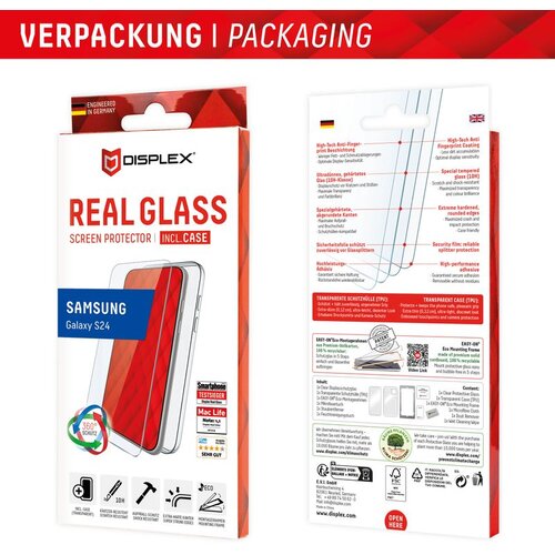 DISPLEX Za&scaron;titno staklo Real Glass 2D za Samsung Galaxy S24/S25, + prozirna prozirna maskica (01908) Cijene