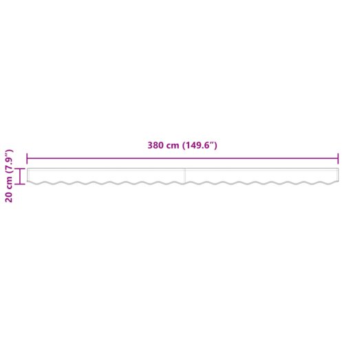 vidaXL Tenda Valance za 4 m okvir Svetlo siva 3.8x0.2 m Cene