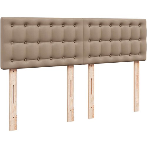  Otomanski krevet s madracima i LED 140x190cm umjetna koža Smeđa 140 x 190 cm Slike