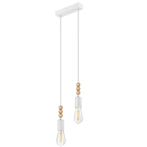  Luster na sajli SIMON 2xE27/60W/230V bela/buk Cene