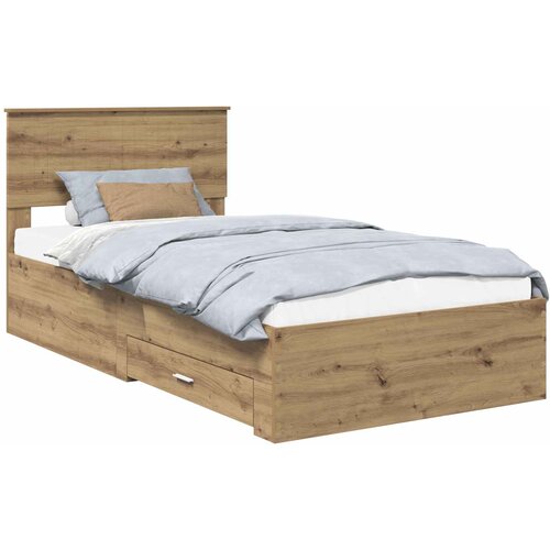 vidaXL konstrukcija postelje umetni hrast 100 x 200 cm konstruiran les, (5000103492) Cene