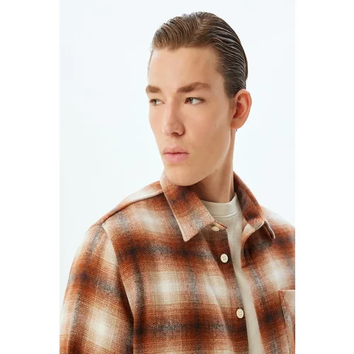 Koton Lumberjack Shirt Long Sleeve Pocket Detail