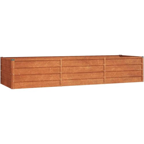 VidaXL Vrtna greda siva 240x80x45 cm vremensko odporno jeklo Slike
