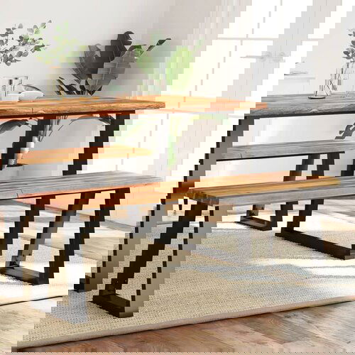 The Living Store Klop z naravnim robom 140 cm trden akacijev les - Klop, (21437501) Cene