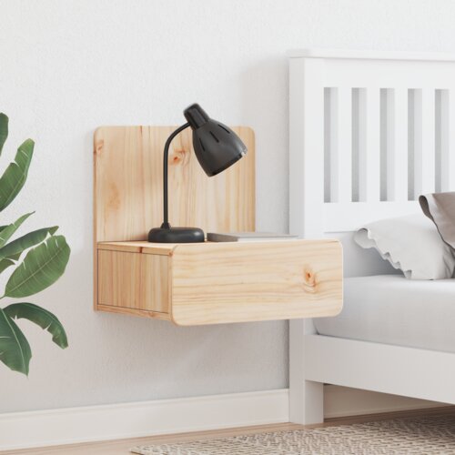 vidaXL Stenska nočna omarica s predalom 2 pcs Rjava 44 x 32.5 x 40 cm Cene