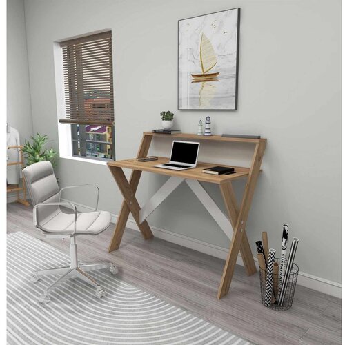 Hanah home radni sto X, 90 cm, atlantski bor Cene