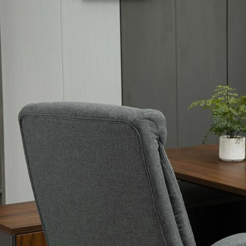  Uredska okretna stolica ergonomska s naslonom za glavu i ruke najlon siva 65x78x110-118 cm Slike