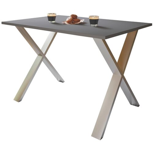 MID.YOU Pisalna Miza Lona, Sntracit, Srebrna, 160x80cm Cene