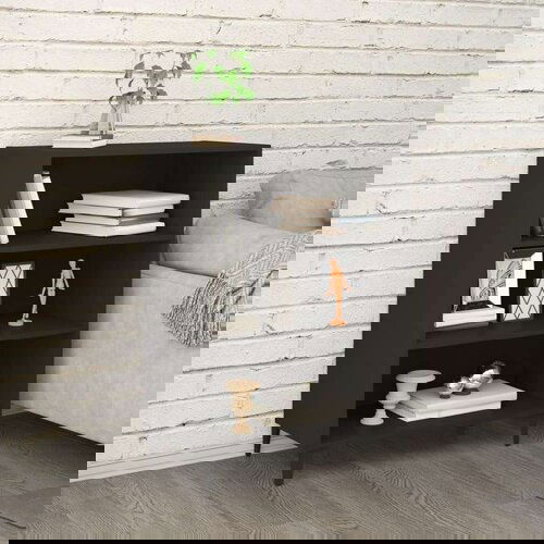  Komoda črna 69,5x32,5x90 cm konstruiran les, (20654929) Slike