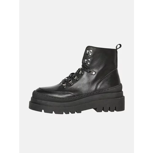 Vero Moda Škornji Vmenilla Leather Boot 10276502 Črna