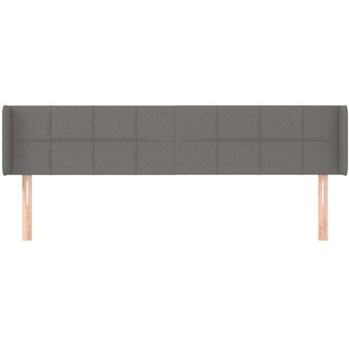  Uzglavlje s u&amp;scaron;ima tamnosivo 203x16x78/88 cm od tkanine Slike