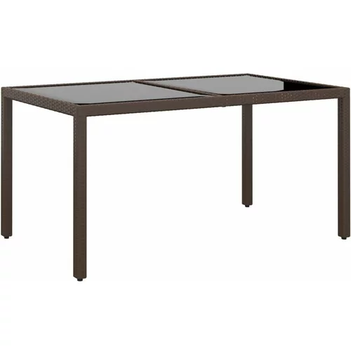  Vrtni stol 150x90x75 cm od kaljenog stakla i poliratana smeđi