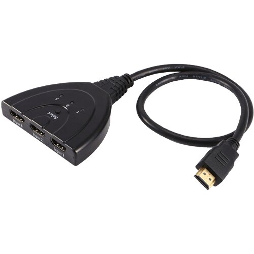 Linkom HDTV HDMI Switch 3na1 0.5m (Crni) HDMI 1.0-1.3 (FullHD) HDMI A - mu&amp;scaron;ki HDMI A - ženski Okrugli Slike