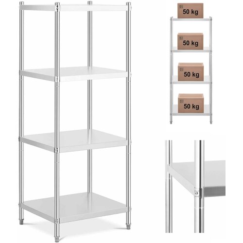 Royal Catering Kovinski gostinski skladiščni regal do 200 kg 70 x 60 x 180 cm, (22131507) Cene