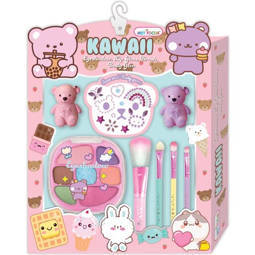 Hot Focus set ličil z nalepkami za telo in obraz Kawaii Beauty Critter Slike