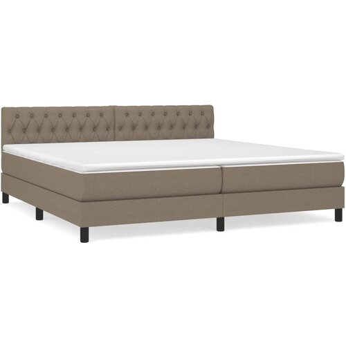 Maison Chic Box spring postelja - Vzmetna postelja z vzmetnico taupe 200x200 cm blago SL6615, (21886154) Slike